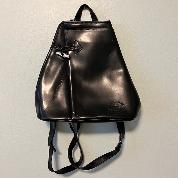 Longchamp Bags Vintage Longchamp Leather Backpack Poshmark